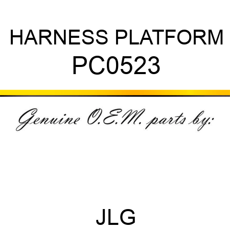 HARNESS PLATFORM PC0523
