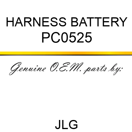 HARNESS BATTERY PC0525