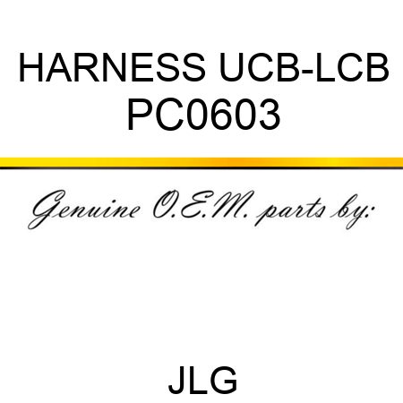 HARNESS UCB-LCB PC0603