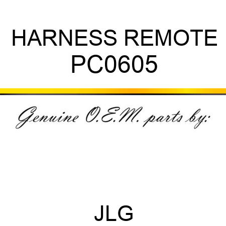 HARNESS REMOTE PC0605