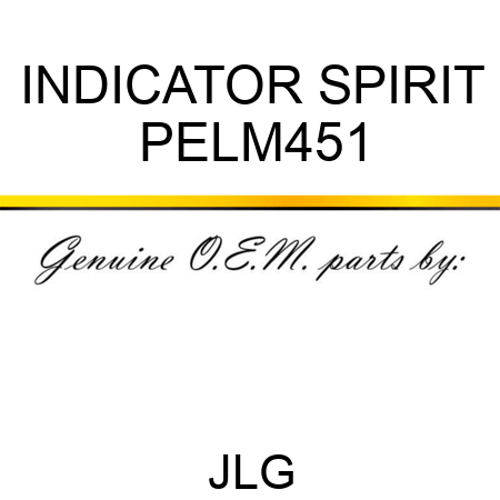 INDICATOR SPIRIT PELM451
