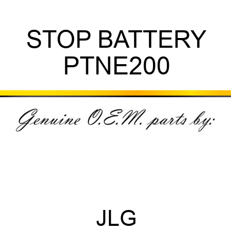 STOP BATTERY PTNE200
