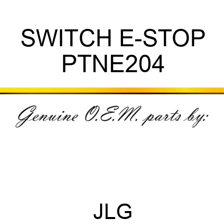 SWITCH E-STOP PTNE204