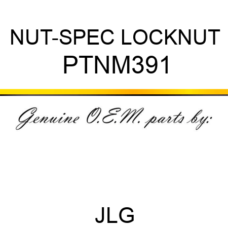 NUT-SPEC LOCKNUT PTNM391