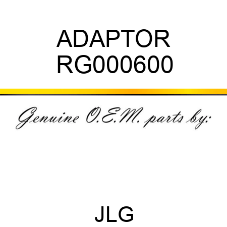 ADAPTOR RG000600