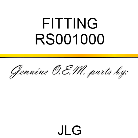 FITTING RS001000