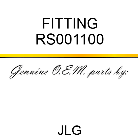FITTING RS001100