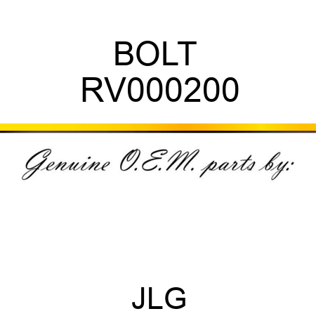 BOLT  RV000200