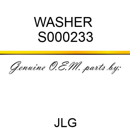 WASHER  S000233