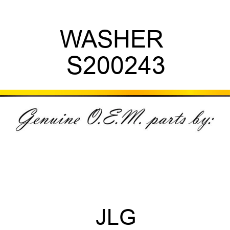 WASHER  S200243