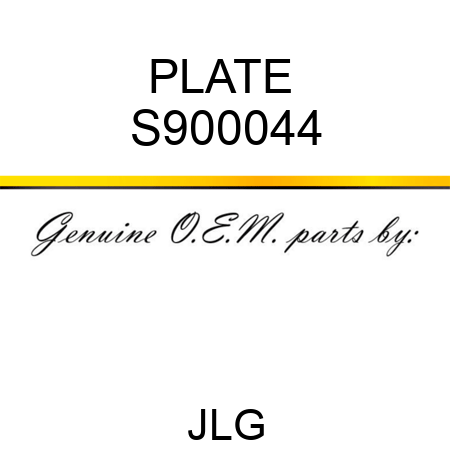 PLATE  S900044