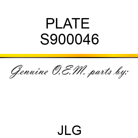 PLATE  S900046