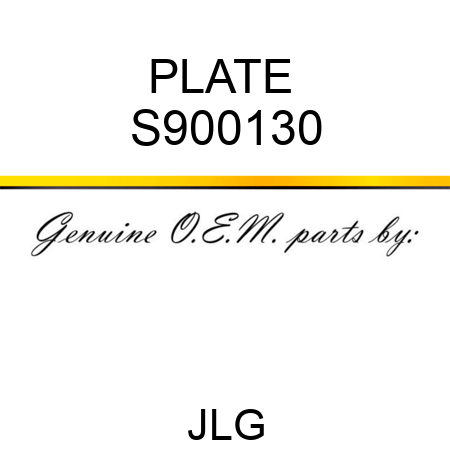 PLATE  S900130