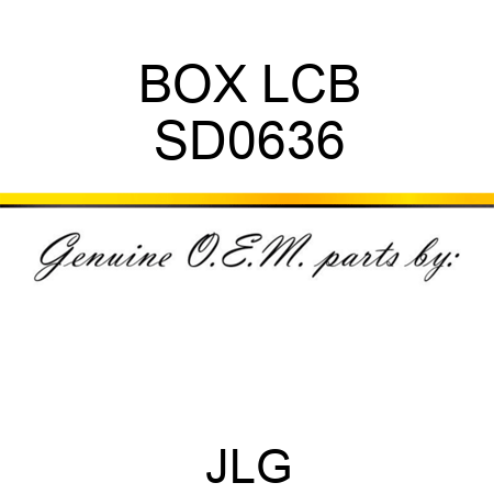 BOX LCB SD0636