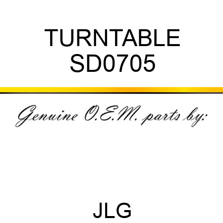 TURNTABLE SD0705