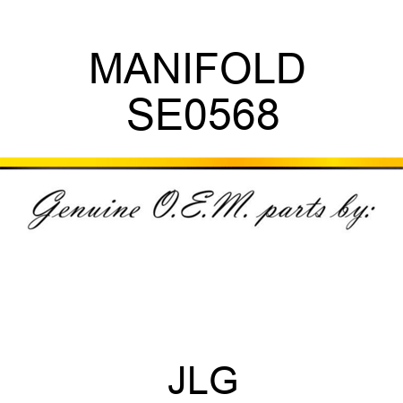 MANIFOLD  SE0568