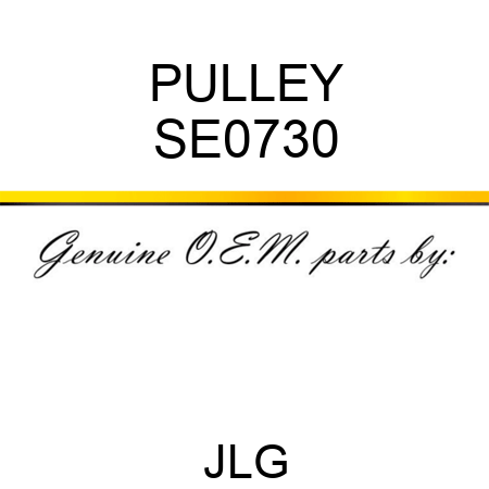 PULLEY SE0730