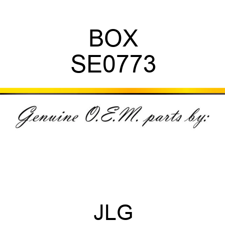 BOX SE0773