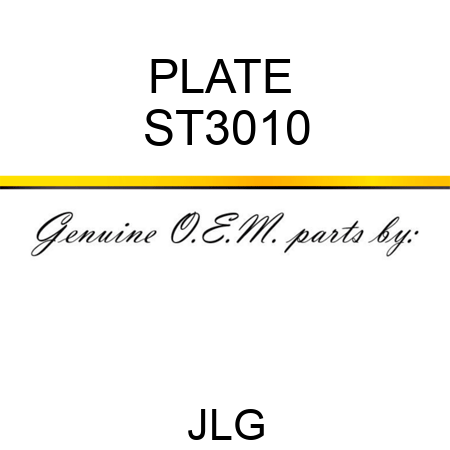PLATE  ST3010