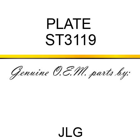 PLATE  ST3119