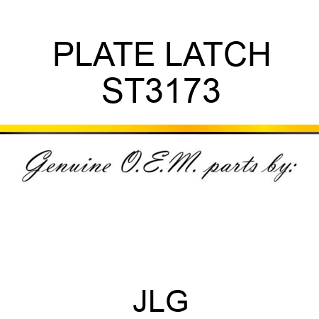 PLATE LATCH ST3173