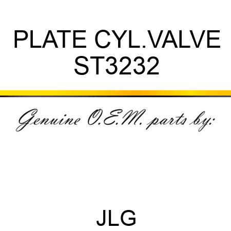 PLATE CYL.VALVE ST3232