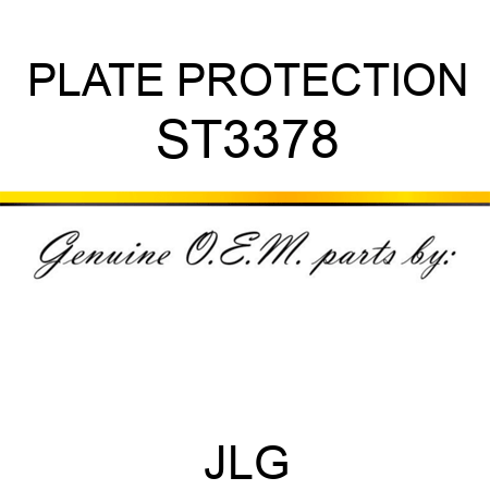 PLATE PROTECTION ST3378