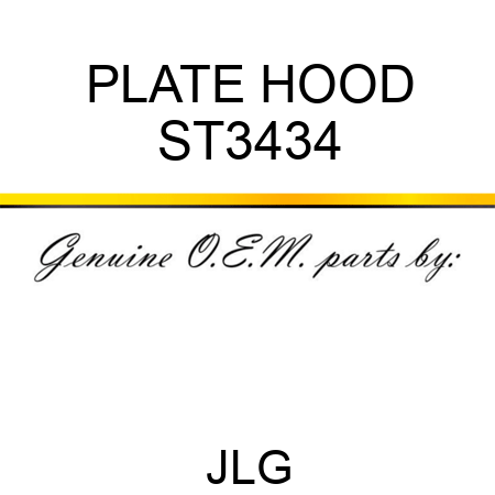PLATE HOOD ST3434