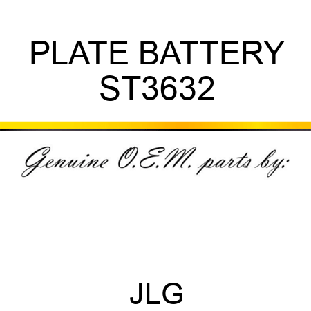 PLATE BATTERY ST3632