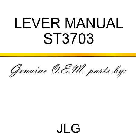 LEVER MANUAL ST3703