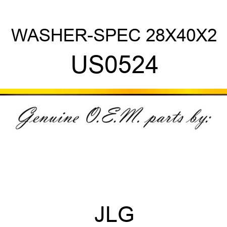 WASHER-SPEC 28X40X2 US0524