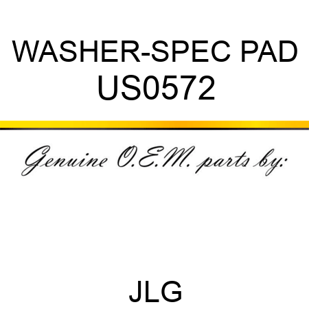 WASHER-SPEC PAD US0572