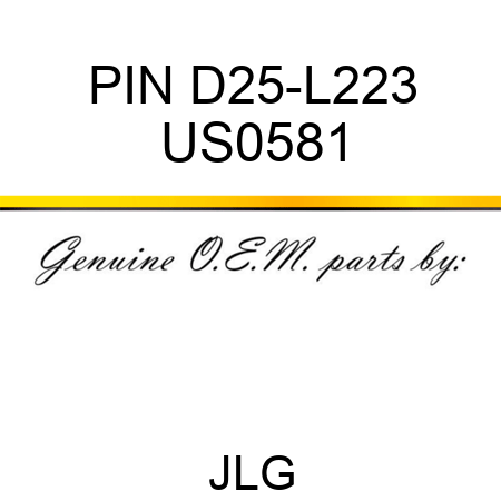 PIN D25-L223 US0581