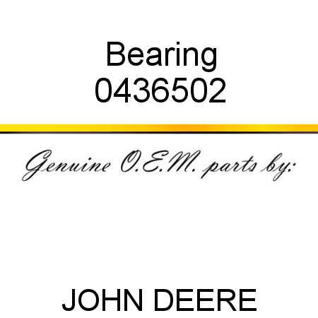Bearing 0436502