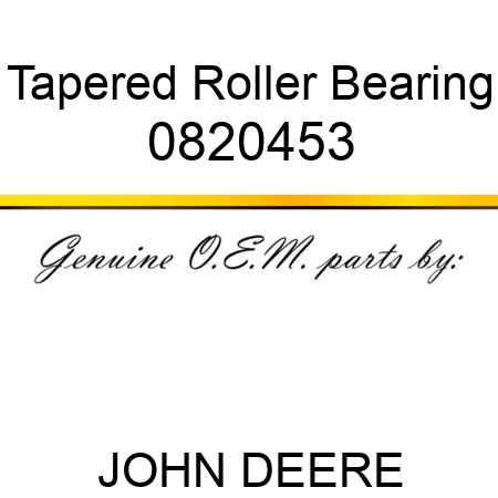 Tapered Roller Bearing 0820453