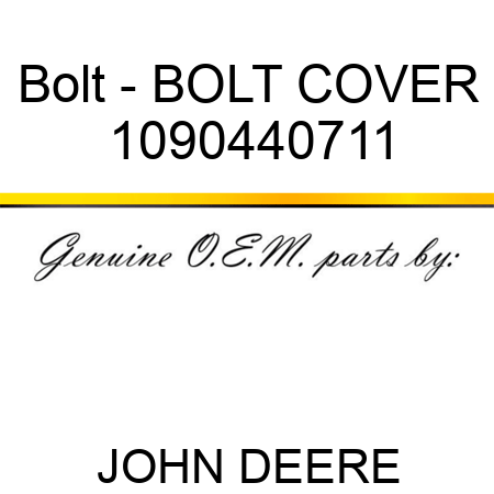 Bolt - BOLT, COVER 1090440711