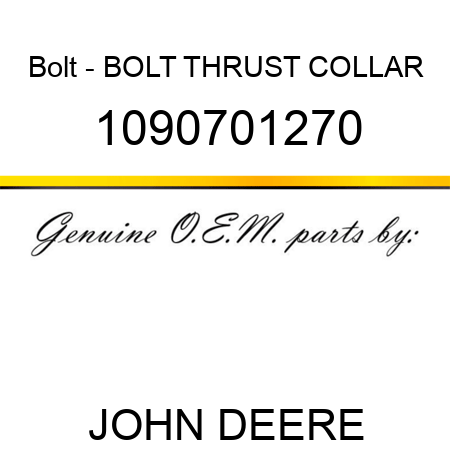 Bolt - BOLT THRUST COLLAR 1090701270