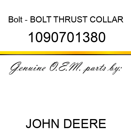 Bolt - BOLT THRUST COLLAR 1090701380