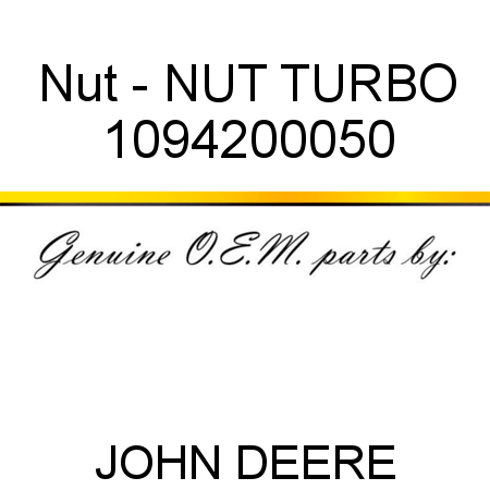 Nut - NUT, TURBO 1094200050