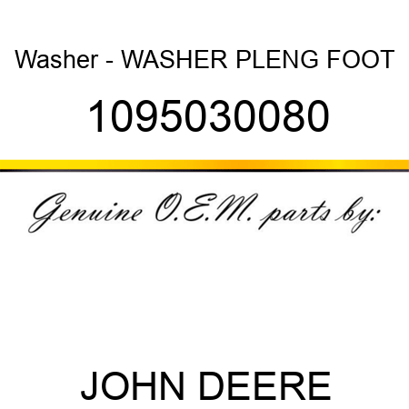 Washer - WASHER PL,ENG FOOT 1095030080