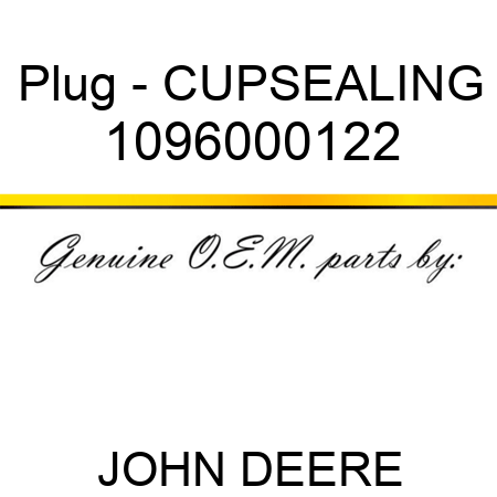 Plug - CUP,SEALING 1096000122