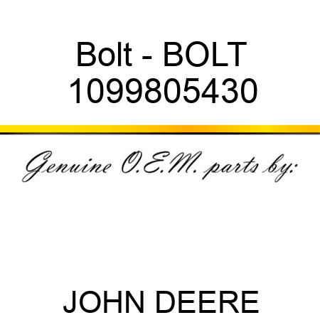 Bolt - BOLT 1099805430