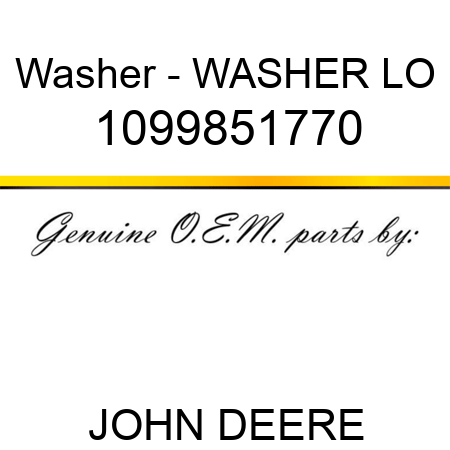 Washer - WASHER, LO 1099851770