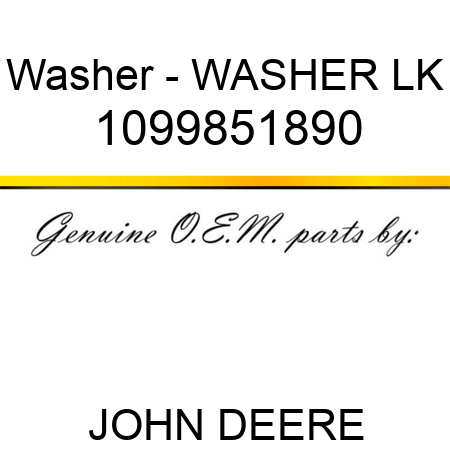 Washer - WASHER, LK 1099851890