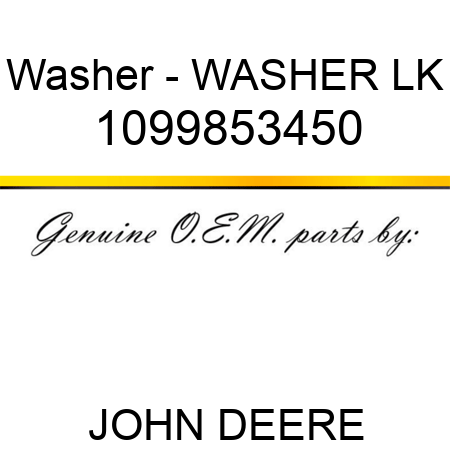 Washer - WASHER, LK 1099853450