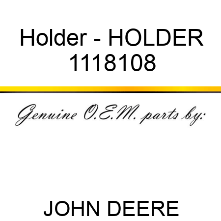 Holder - HOLDER 1118108