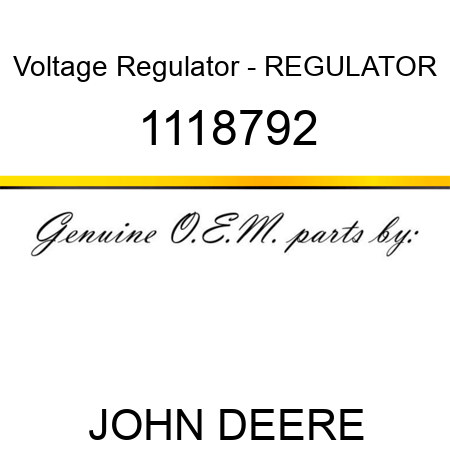 Voltage Regulator - REGULATOR 1118792