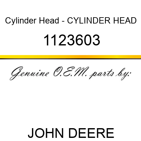 Cylinder Head - CYLINDER HEAD 1123603