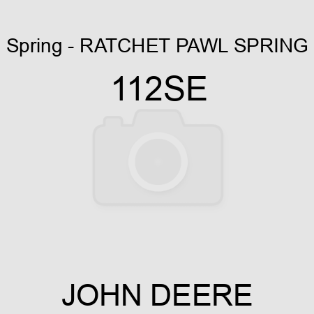 Spring - RATCHET PAWL SPRING 112SE