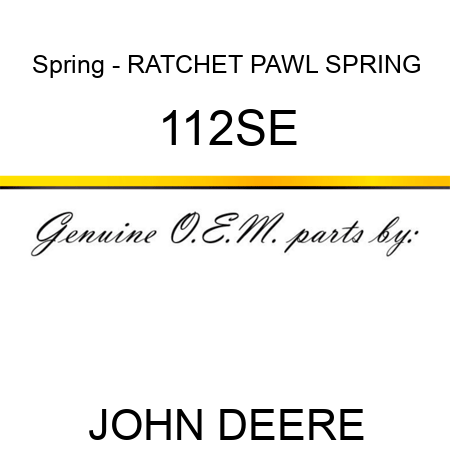 Spring - RATCHET PAWL SPRING 112SE